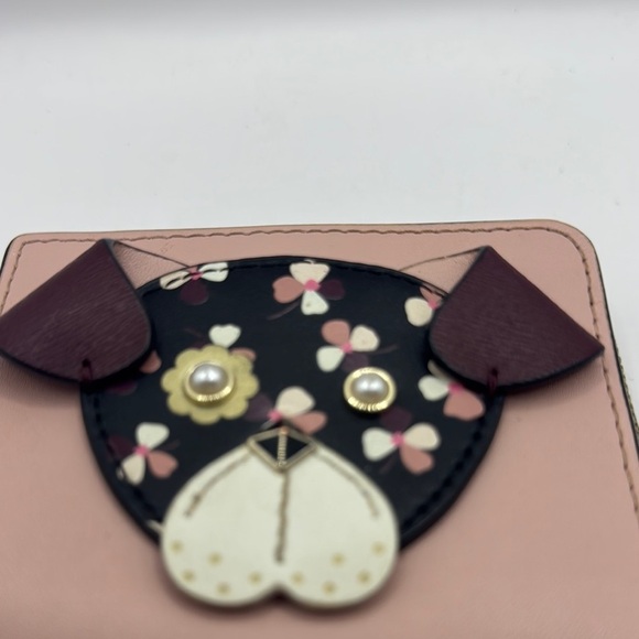 Kate Spade novelty floral pup small L zip wallet - Picture 4 of 13